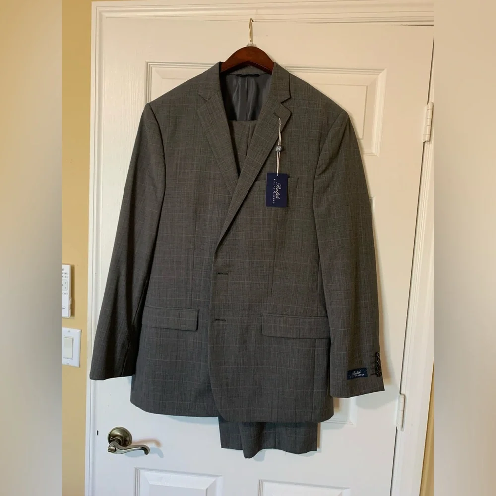Ralph Lauren‎ Men’s Blue Label 2-Piece Athletic Fit Suit 44Long 38Wide